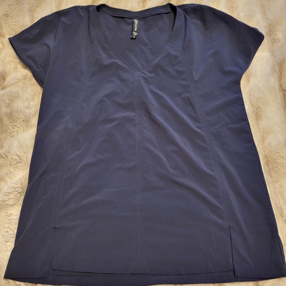 Athleta navy blue crop sleeve top - Picture 2 of 4